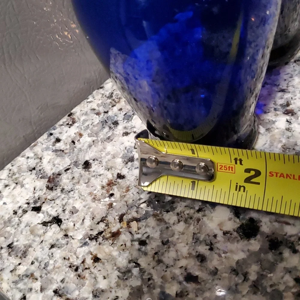 Cobalt Blue Ruffle Edge  Vase - Picture 4 of 4